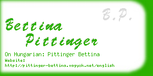 bettina pittinger business card
